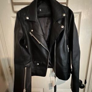 Blank NYC Black Leather Biker Jacket